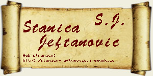 Stanica Jeftanović vizit kartica